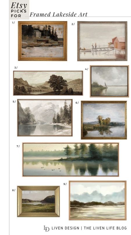 Etsy framed landscape painting. Lake painting art. Home decor. Wall art. Vintage landscape art. Dock art. Summer lake art. Moody art. Neutral art. 

#LTKSeasonal #LTKHome #LTKStyleTip