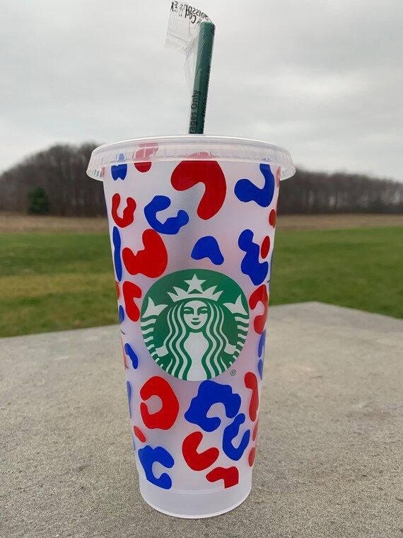 Buffalo Cheetah Print Starbucks Venti Reusable Cold Cup | Etsy (US)