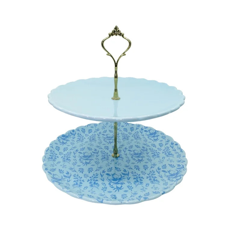 Netflix Bridgerton Large Blue Tiered Tray | Walmart (US)