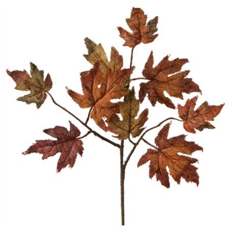 Pack of 12 Artificial Fall Burlap Maple Leaf Sprays 33" | Walmart (US)