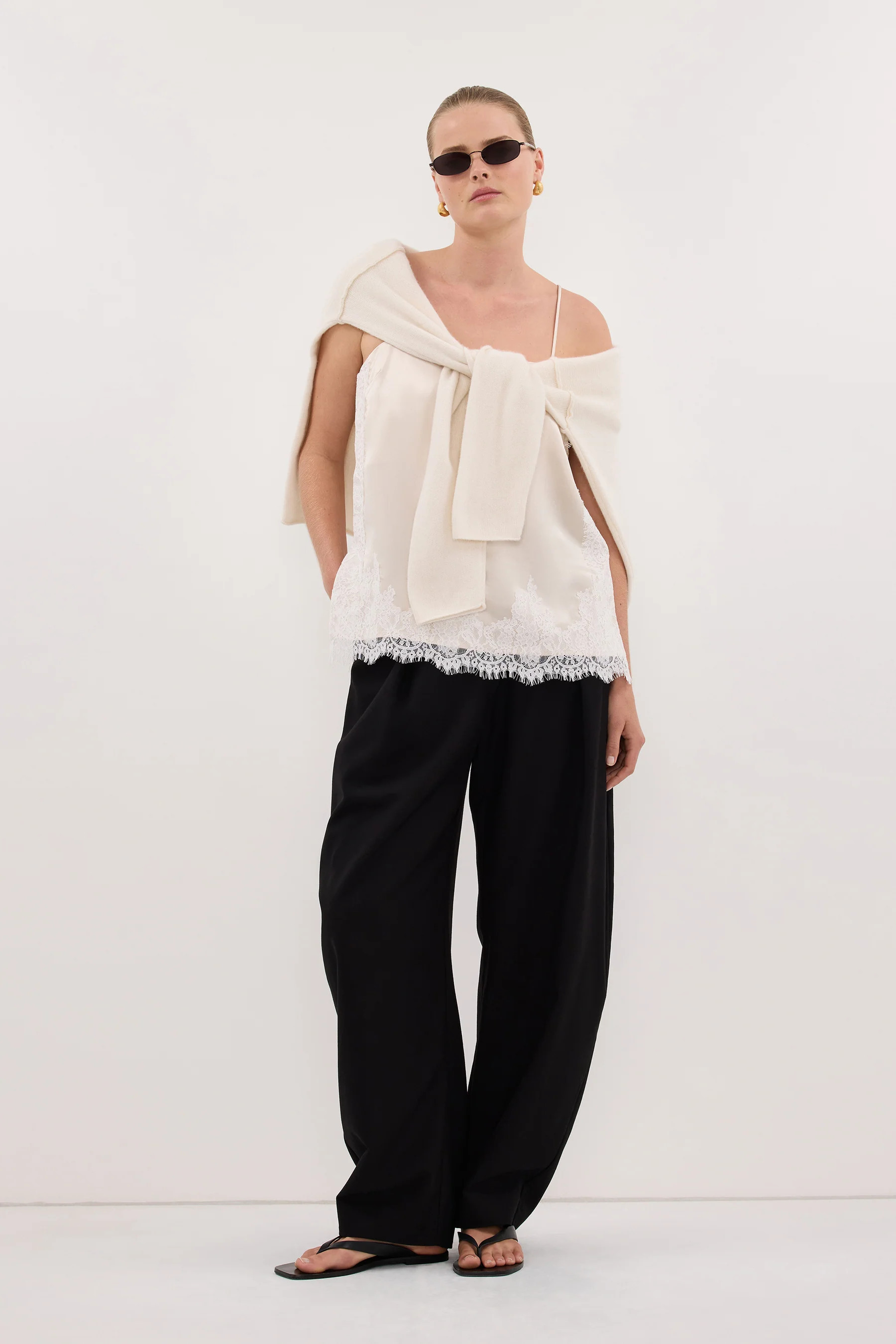SELENE OYSTER SATIN CAMI | DISSH
