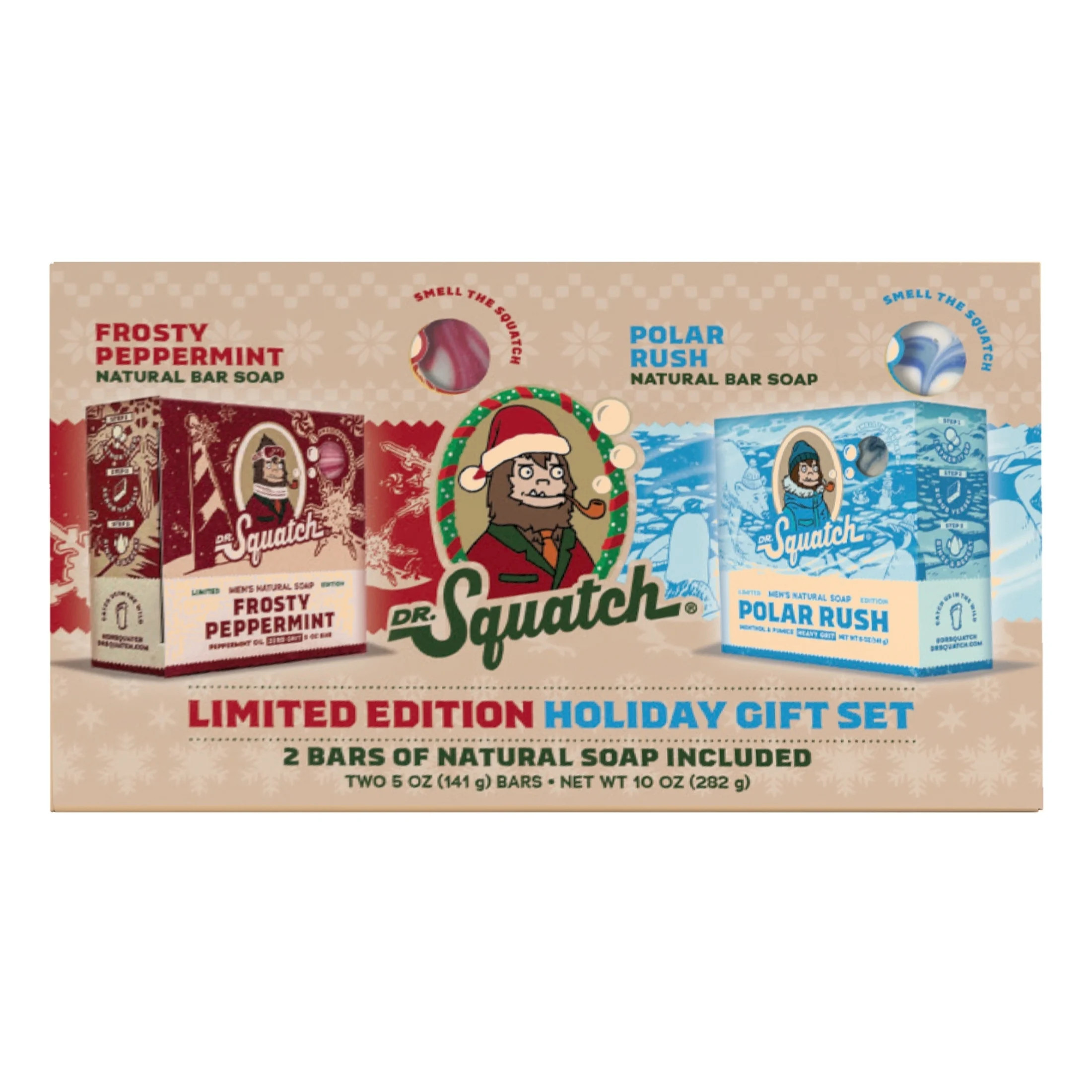 Dr. Squatch Limited Edition Holiday Gift Set, Frosty Peppermint and Polar Rush, 10 oz, 2-Pack | Walmart (US)