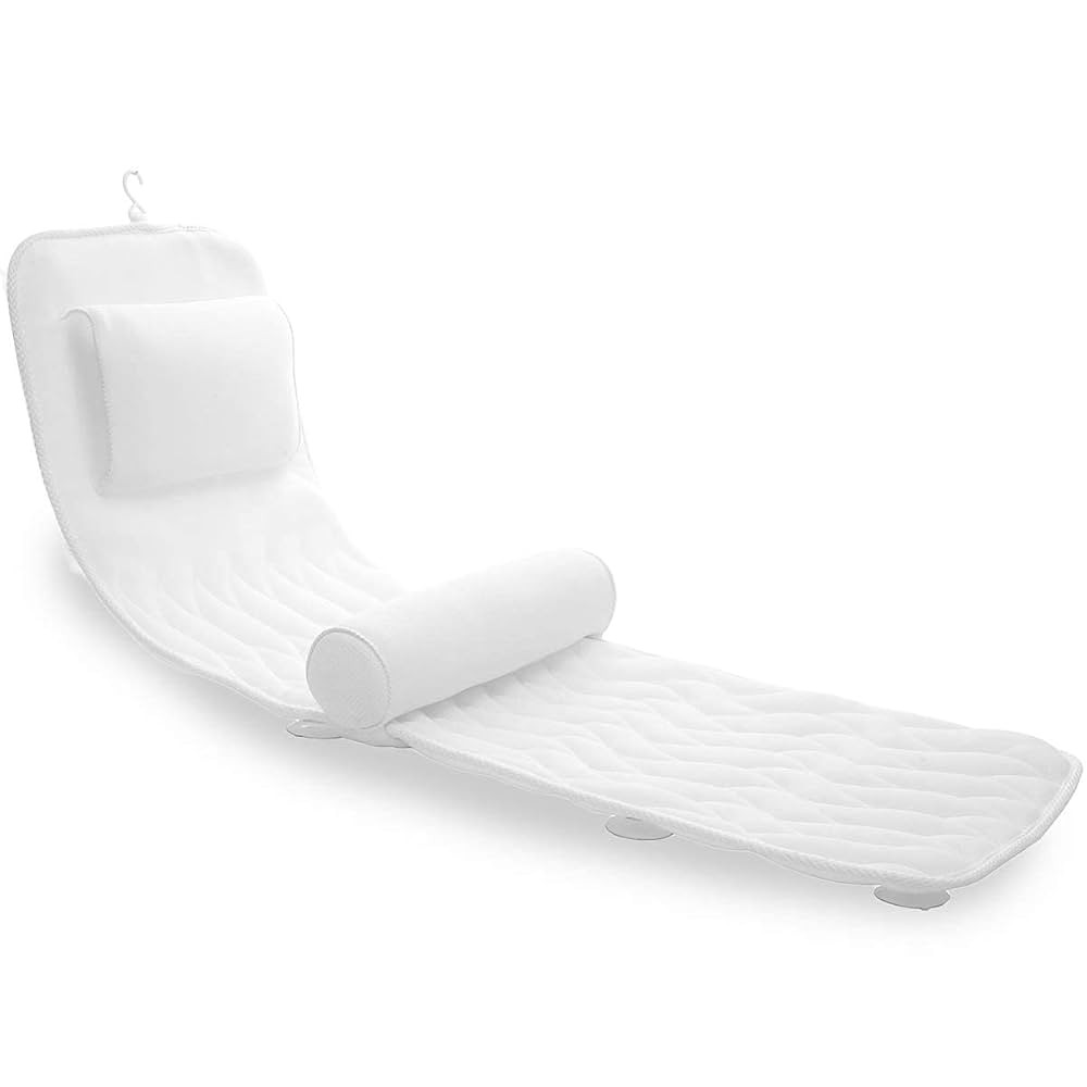 AEROiVi Full Body Bath Pillow with Lumbar Pillow Bathtub Cushion with 14 Suction Cups 3D Air Mesh... | Amazon (US)