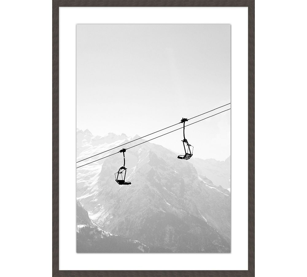 Ski Lift Diagonal Framed Print | Pottery Barn (US)