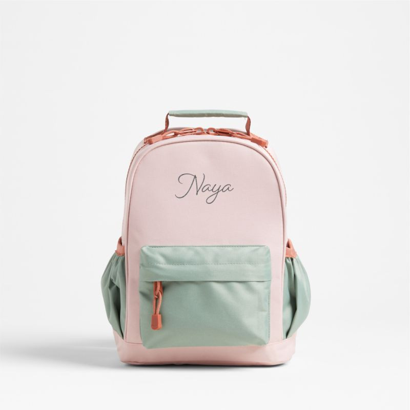 Flower Garden Personalized Small Kids School Backpack with Side Pockets + Reviews | Crate & Kids | Crate & Barrel