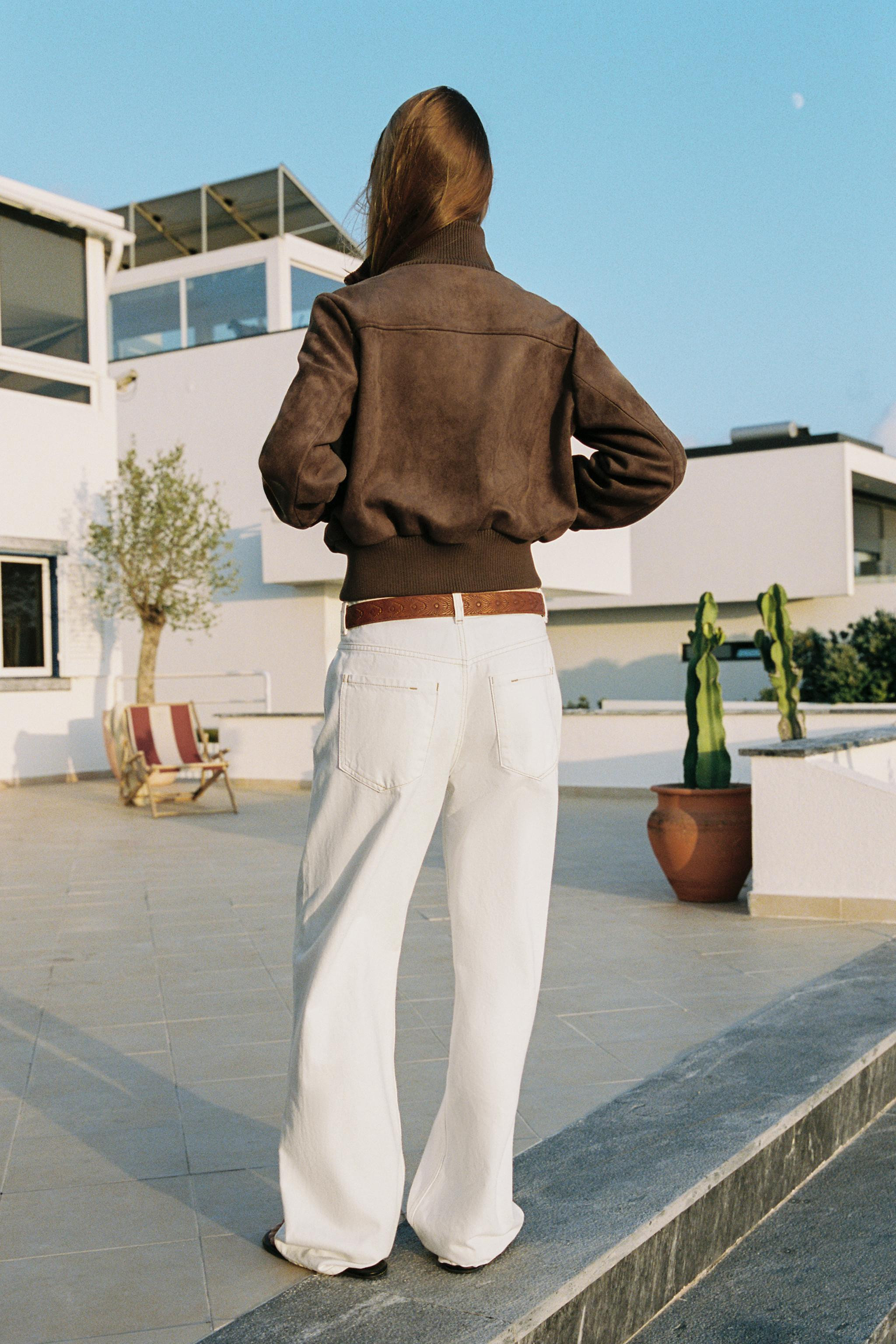 FAUX SUEDE BOMBER JACKET | Zara US