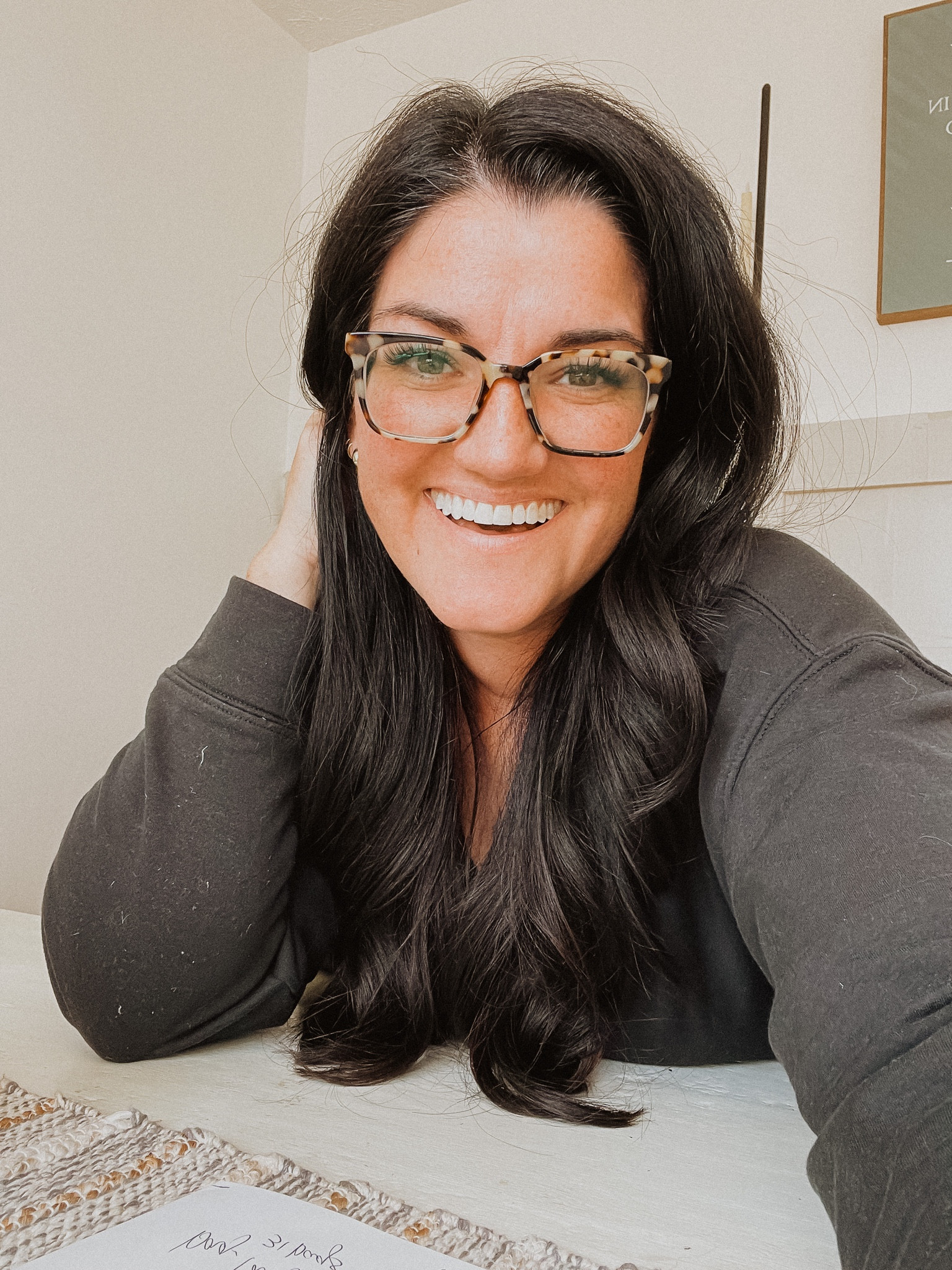 These glasses are my favorite I’ve ever had! The Hughes in marzipan tortoise and I got the narrow fit and they do not slide down my nose. I also opted for the blue light blocking technology and highly recommend! 