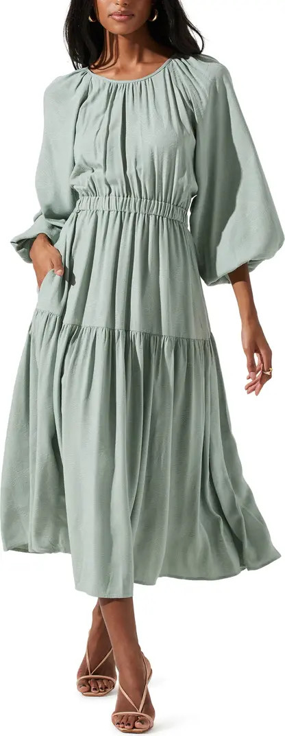 Cutout Long Sleeve Midi Dress | Nordstrom Rack