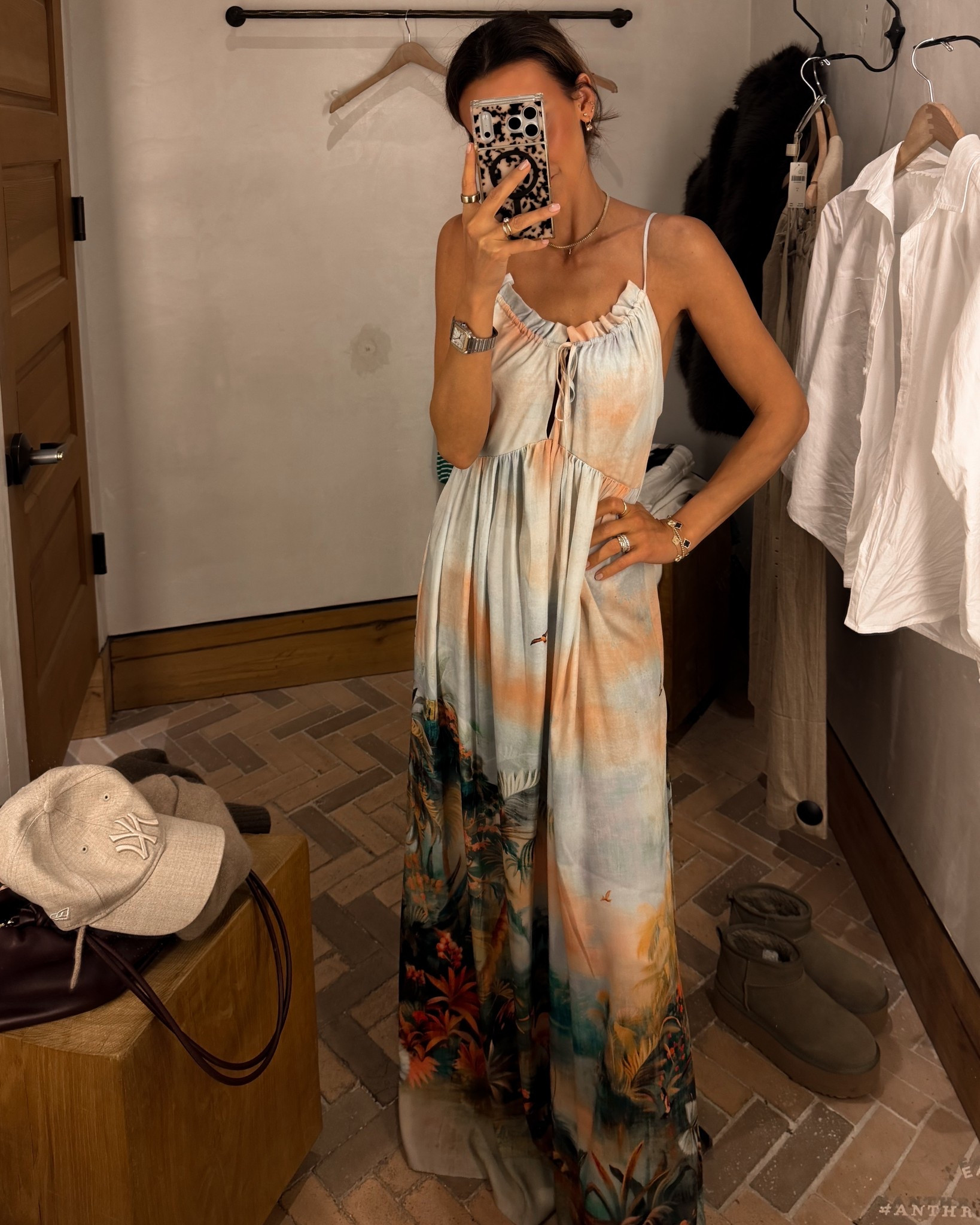 I love the print in this flowy maxi dress! Perfect to wear pool side or for a date night with a pair of metallic heels! Adding accessories here! 

#LTKTravel #LTKootd