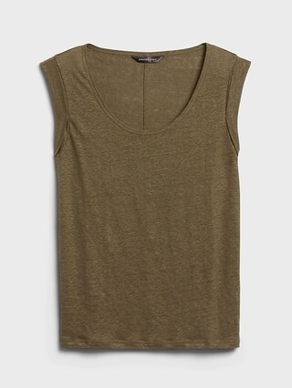 Linen Roll-Cuff Tank | Banana Republic (CA)