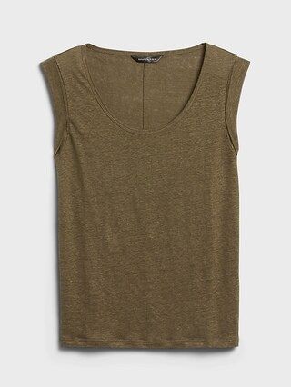 Linen Roll-Cuff Tank | Banana Republic (CA)