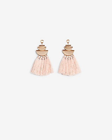 Stacked Tassel Drop Earrings | Express