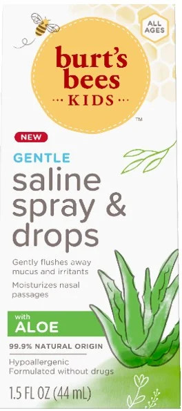 Burt's Bees Bees Kids Saline Spray and Drops, Hypoallergenic, Moisturizing, Flushes Away Mucus fo... | Walmart (US)