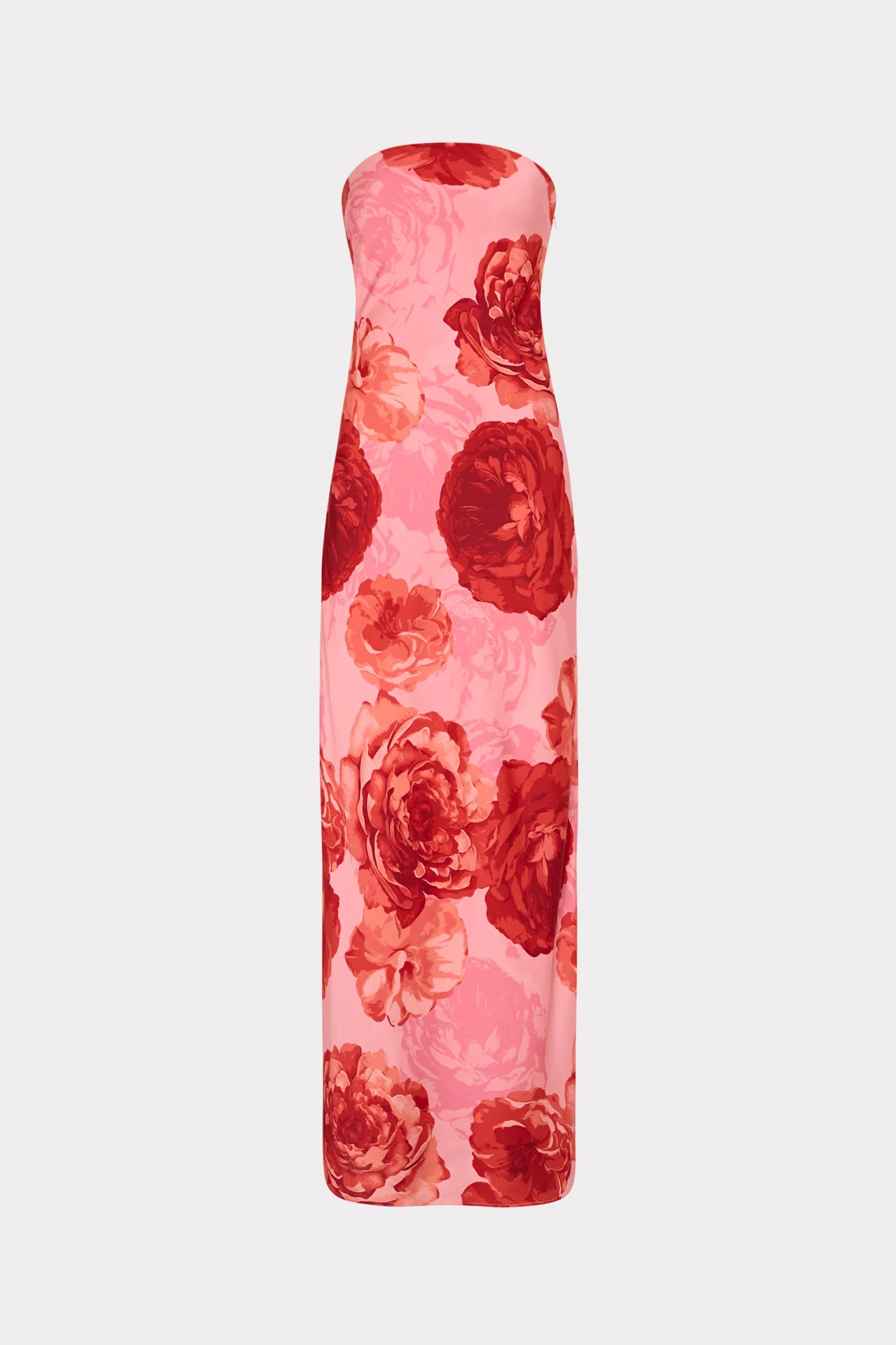 Vera Satin Floral Maxi Dress | MILLY