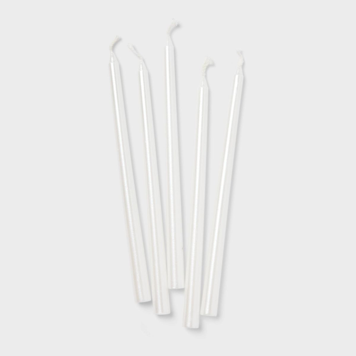 45ct 5.5" Hanukkah Menorah Wax Candles Pearlized White - Spritz™ | Target