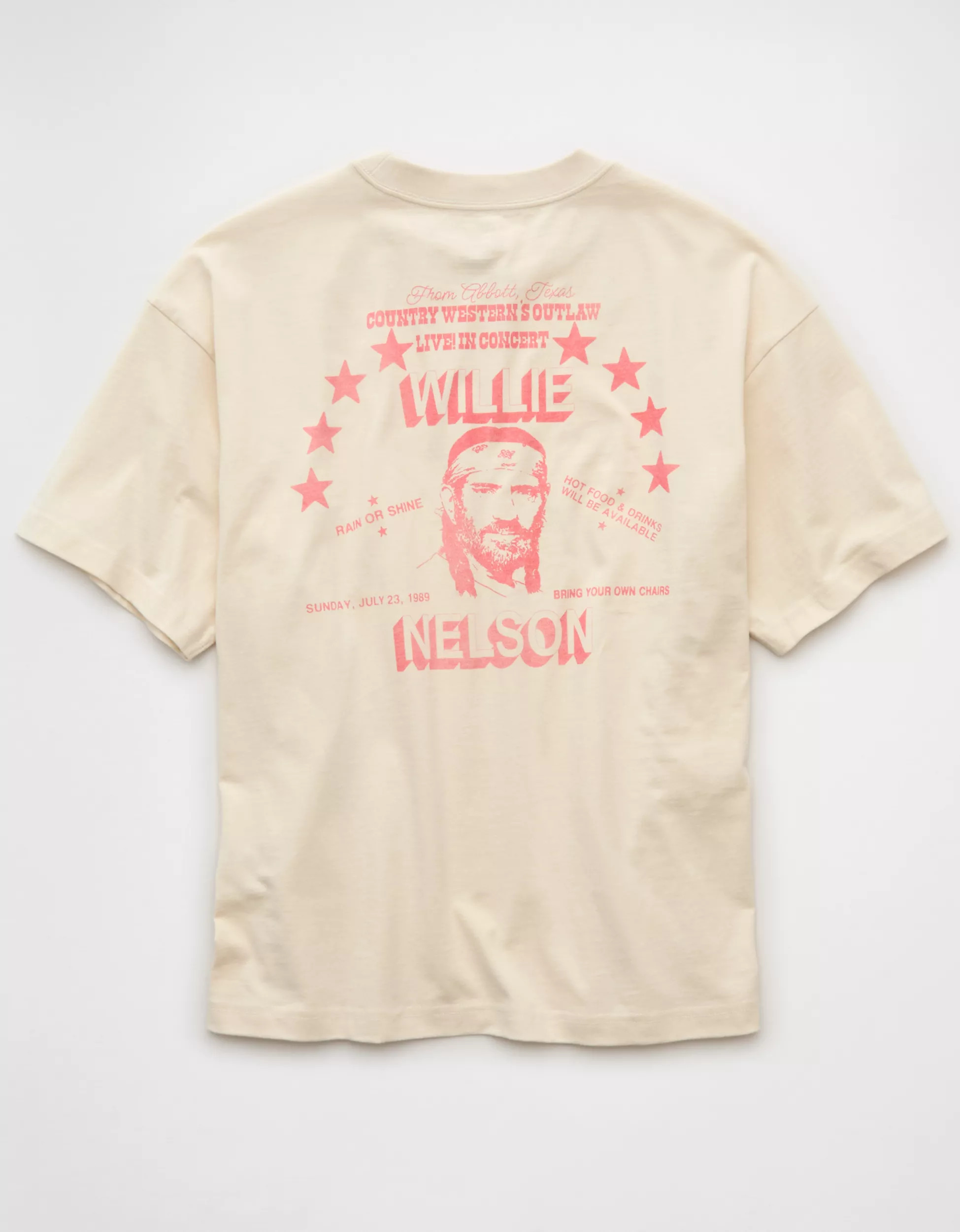 AE Boxy Willie Nelson Graphic T-Shirt | American Eagle Outfitters (US & CA)