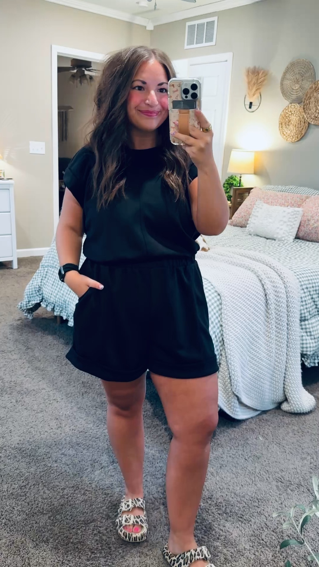 Currently obsessed with all the scuba fabric pieces lately & this romper from Walmart did not disappoint 💕 comfy with the perfect sporty-chic vibe ✨

sandals: fit oversized // wearing a 5
romper: fits a tad oversized // wearing a large (could’ve sized down to a medium since it doesn’t have a drawstring) 

 #LTKootd #LTKMidsize