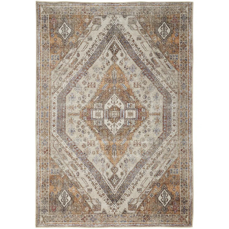 Elsass Oriental Brown/Ivory/Gray Area Rug | Wayfair North America