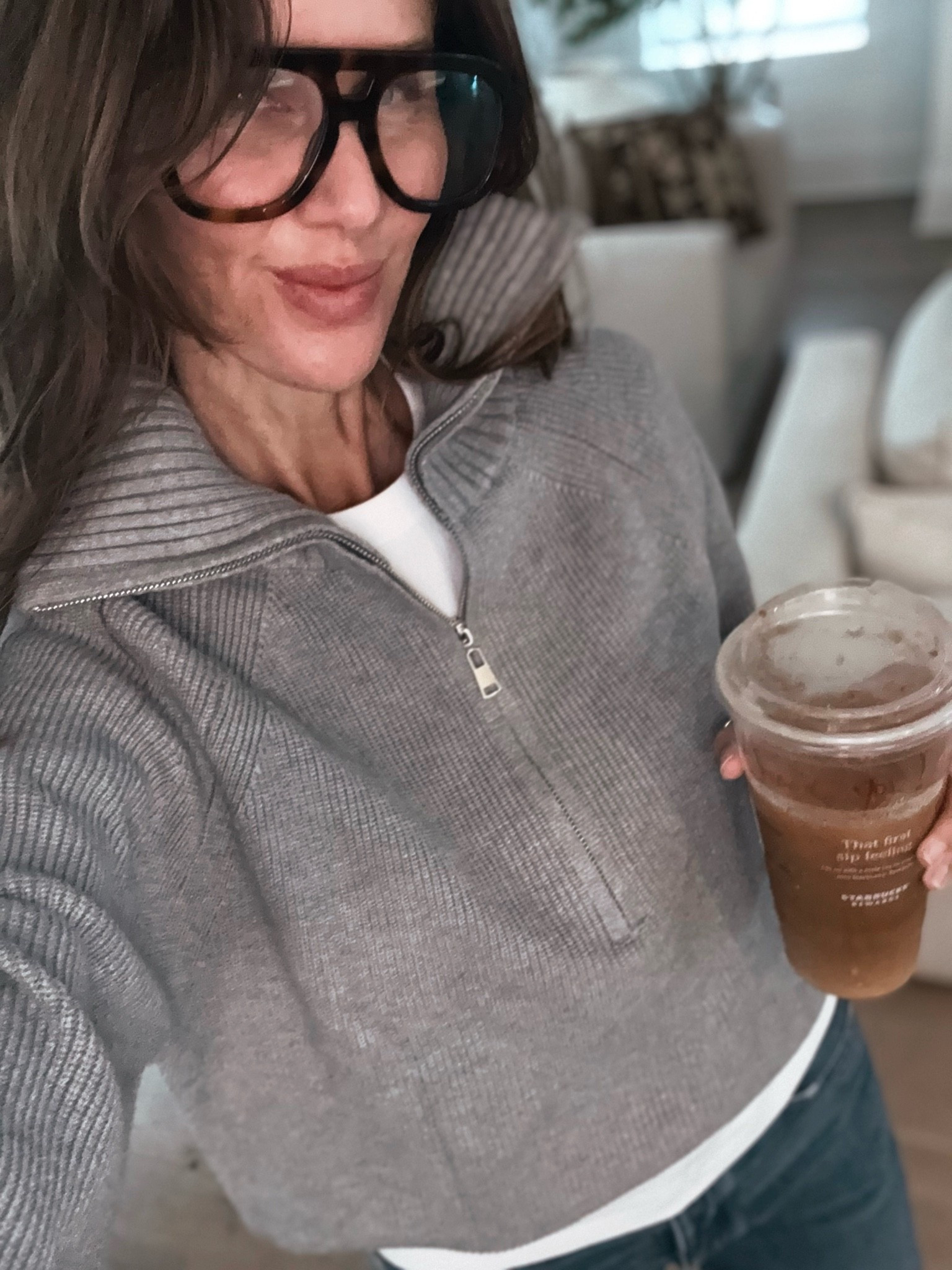 gray quarter zip // wfh ootd

#LTKootd #LTKgrwm #LTKmomlife