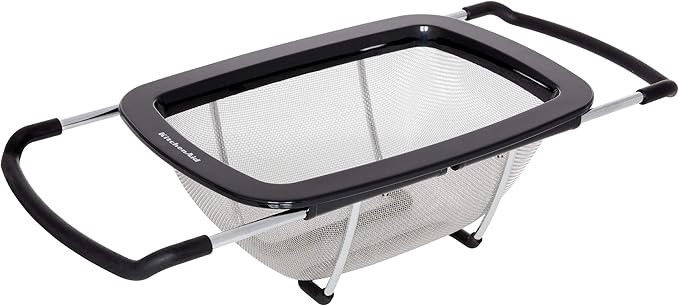 KitchenAid Expandable Stainless Steel Colander, One size, Black | Amazon (US)