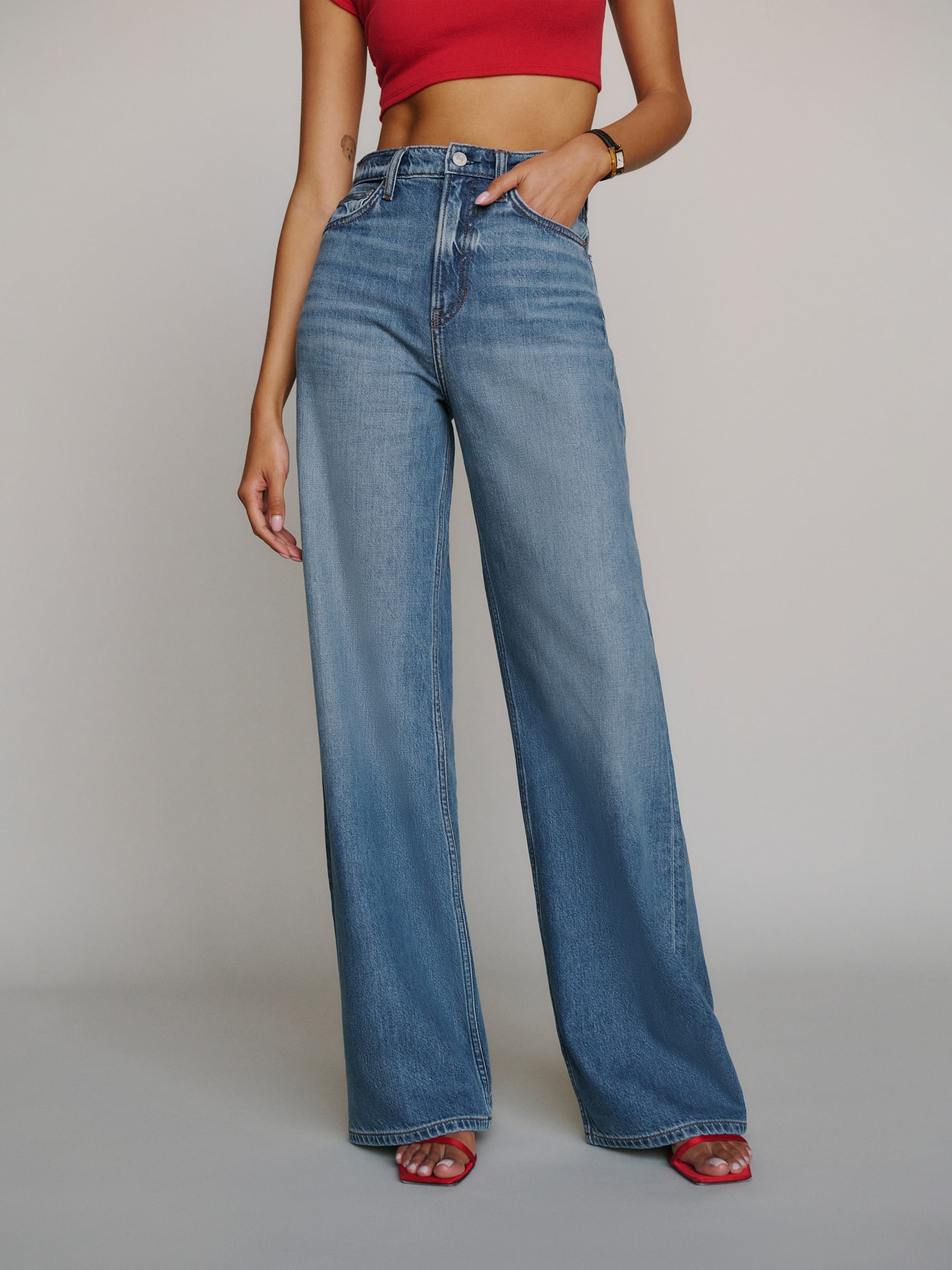 Cary Lived-in Wide Leg Jeans | Reformation (Global)