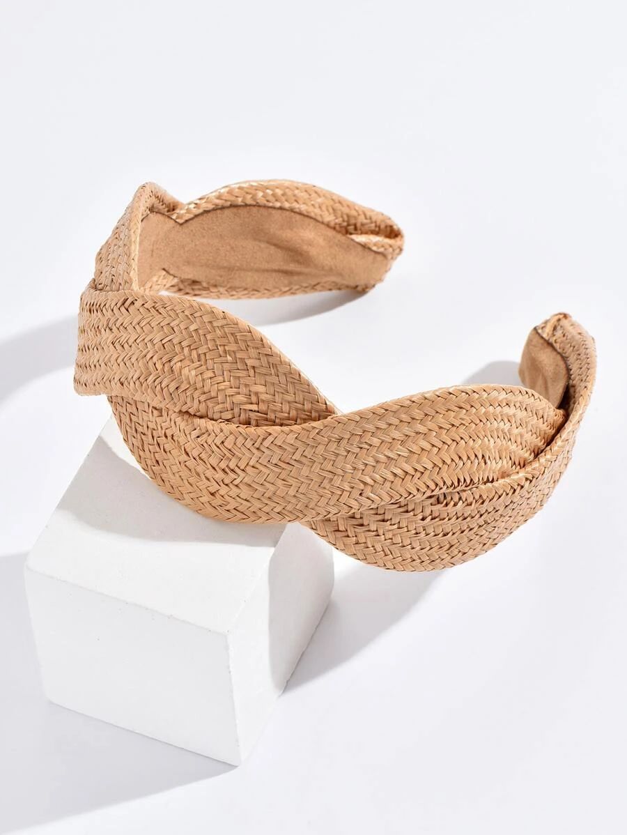 Braided Design Straw Bohemian Leisure Headband Is Suitable For Daily Travel During Vacation And T... | SHEIN