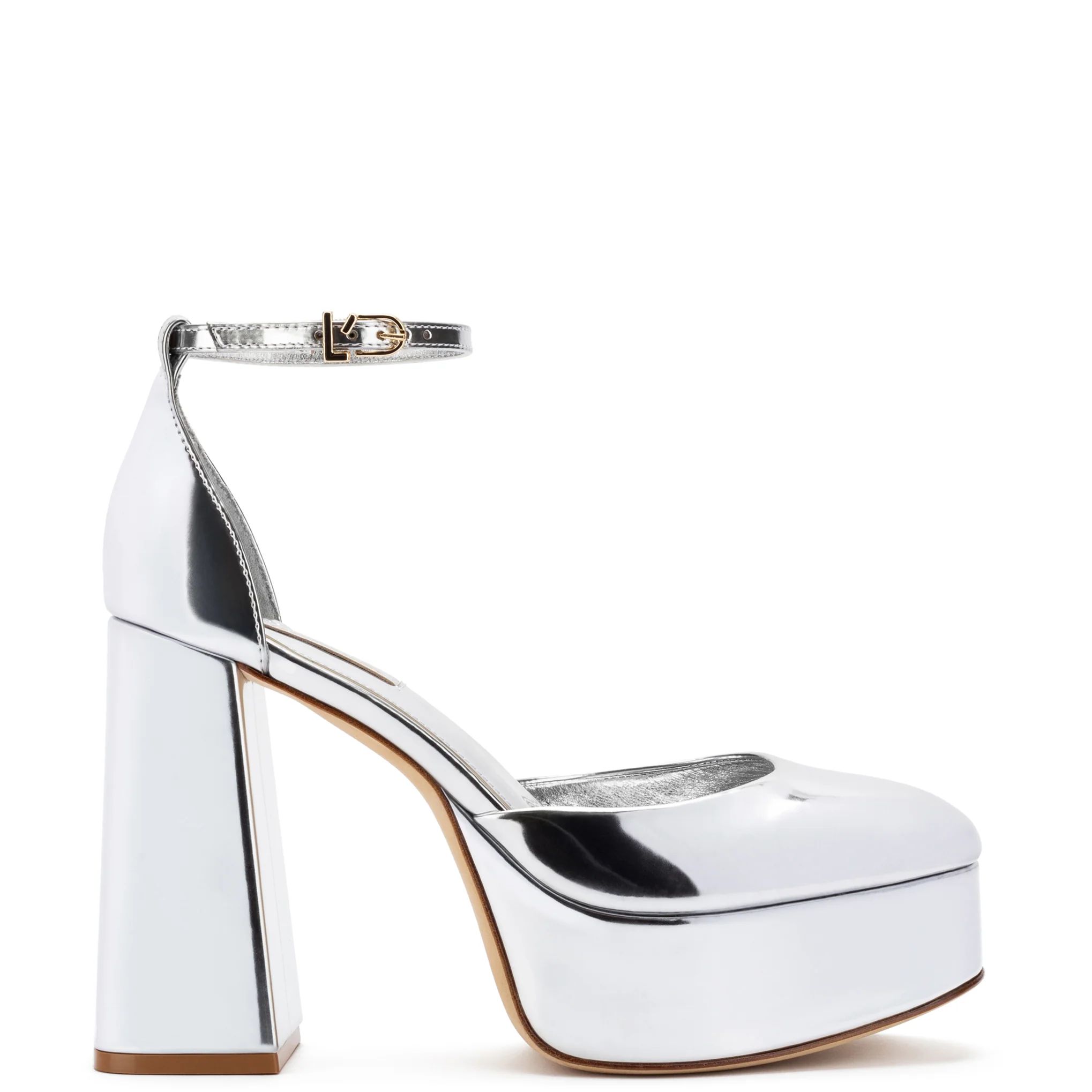 Ari Pump In Silver Specchio | Larroude