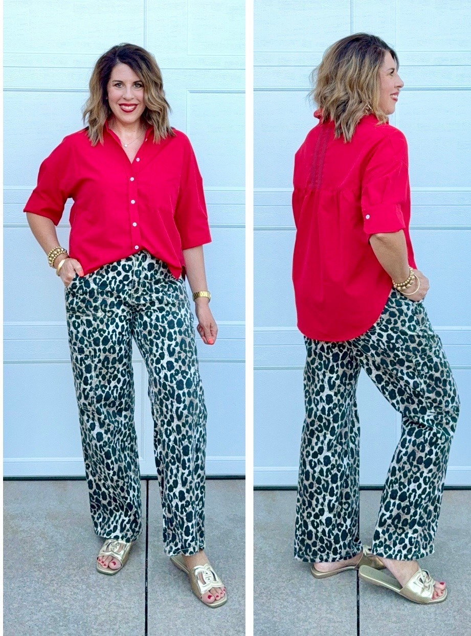 Button up with back stripe detail
$17 Viral elastic in back pants, multiple colors and length outing TTS

#LTKxWalmart #LTKOver40 #LTKMidsize