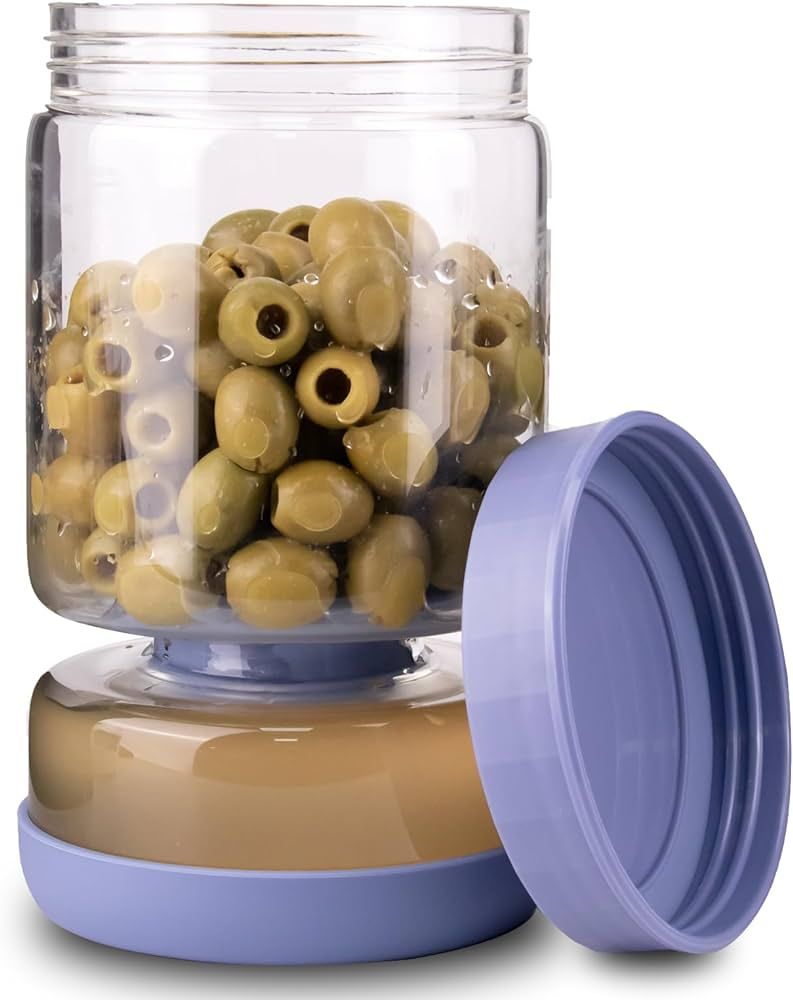 Pickle Jar with Strainer Flip for Pickle Juice Separator from Wet and Dry, Upgrade Food-grade ABS... | Amazon (US)