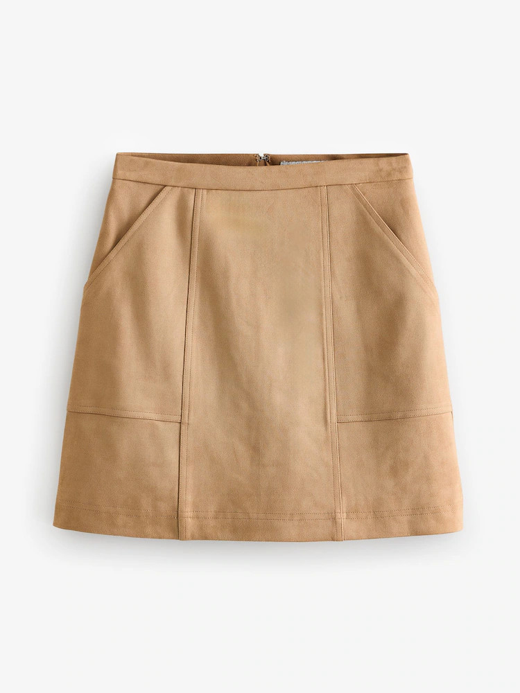 Forever New Brown Leah Suede Mini Skirt | Next EU