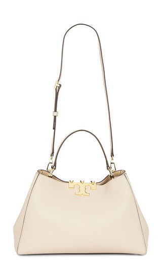Tory Burch Eleanor Soft Satchel in Cream. | Revolve Clothing (Global)