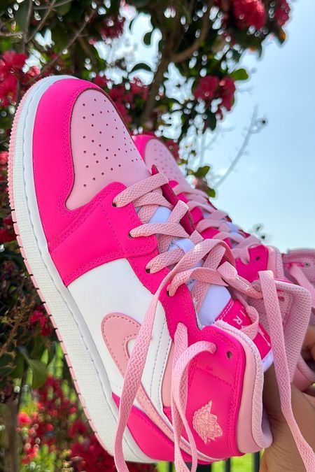 Nike Air Jordan 1 Fierce Pink Sneakers for the Teen. #HotPink #Sneakerheads #Shoes #Fashion #inmyjs #Airjordan1 

#LTKkids #LTKBacktoSchool