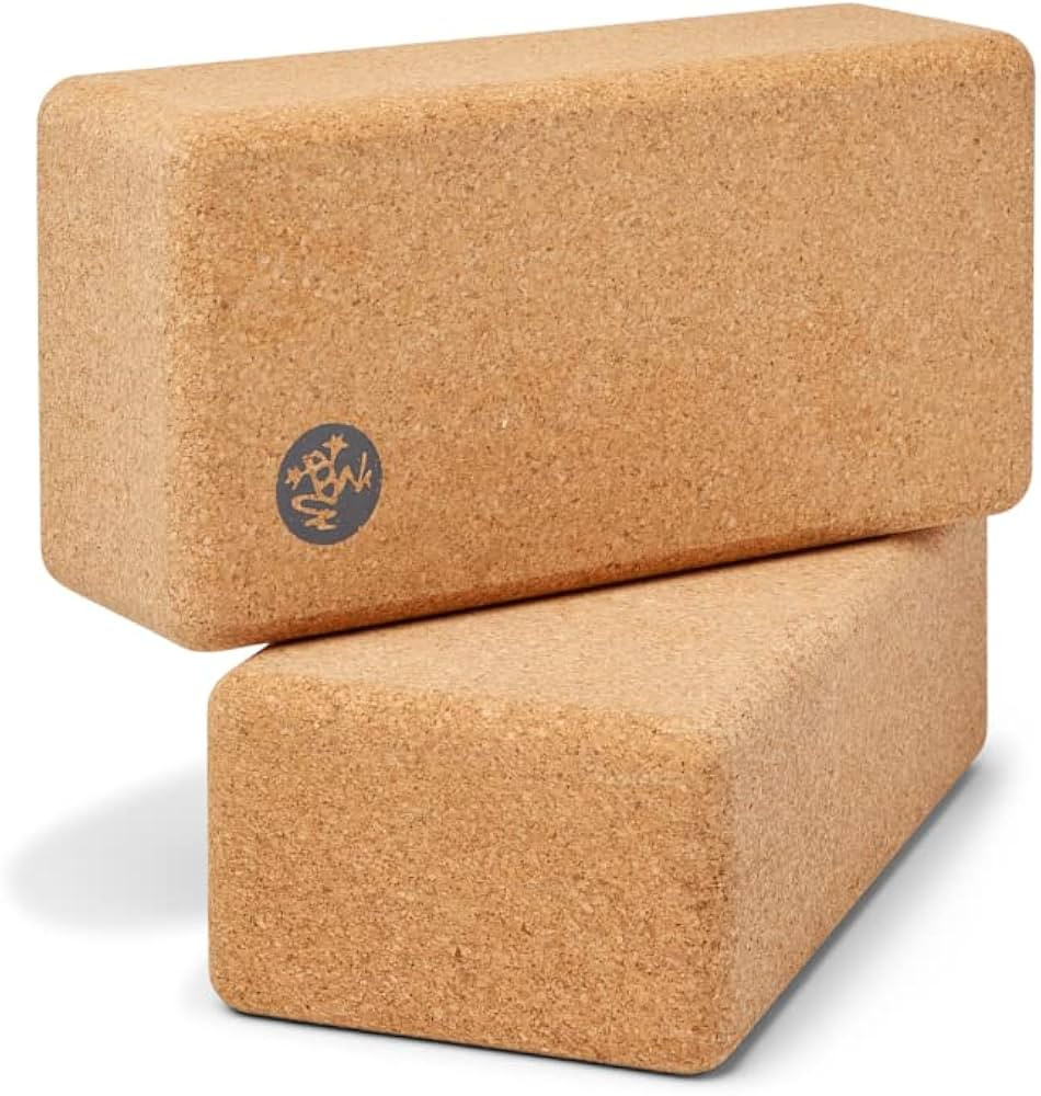 Manduka Yoga Block - Fine-Grain Cork Block, Yoga Equipment, Home Gym Accessory, Pilates Tool, Lig... | Amazon (US)