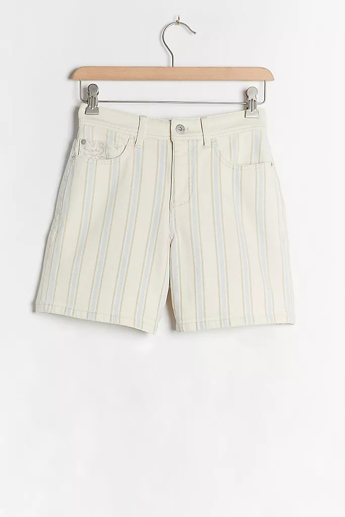 Pilcro High-Rise Slim Boyfriend Denim Shorts | Anthropologie (US)