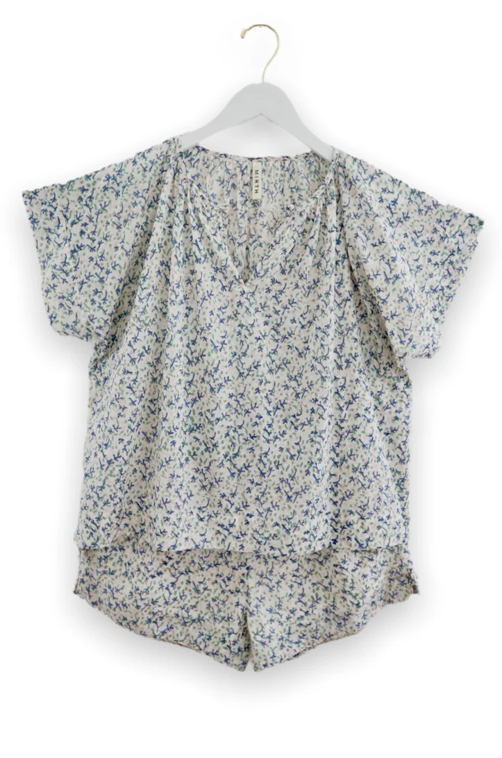 Pajama Short Set in Sherbet - MIRTH | MIRTH