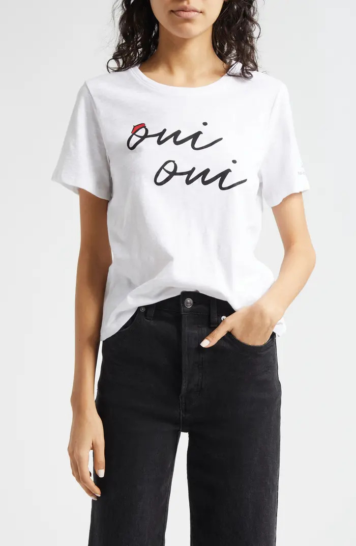 Cinq à Sept Oui Oui Shrunken Cotton T-Shirt | Nordstrom | Nordstrom