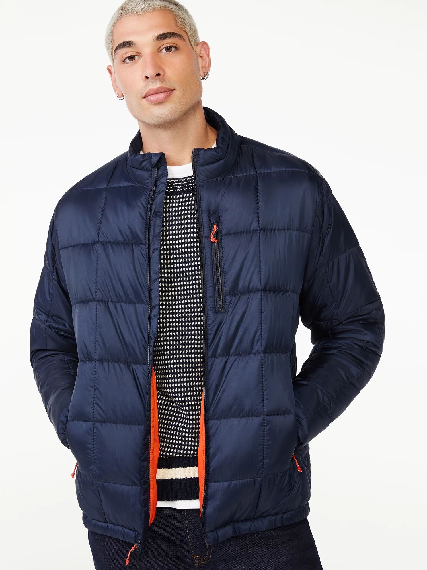 Free Assembly Men's Box Quilted Jacket - Walmart.com | Walmart (US)