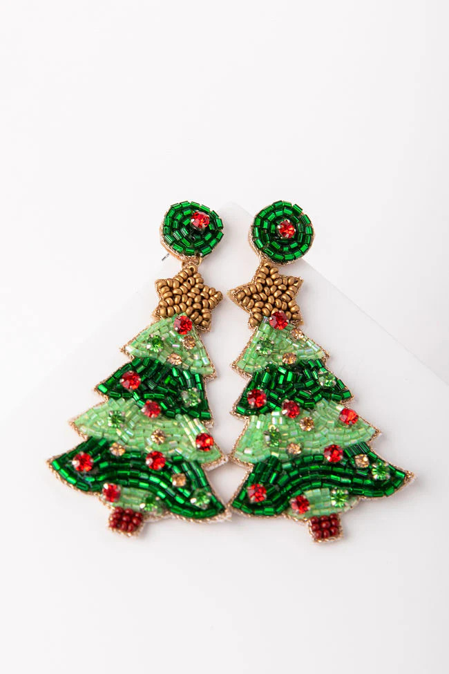 Christmas Tree Earrings | Pink Lily