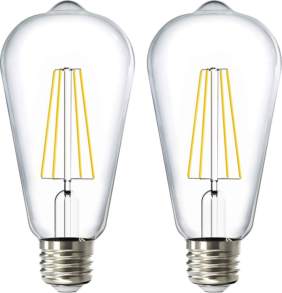 Sunco 2 Pack Dusk to Dawn Light Bulbs LED Edison 2700K Soft White, 7W Equivalent 60W, Vintage Sty... | Amazon (US)