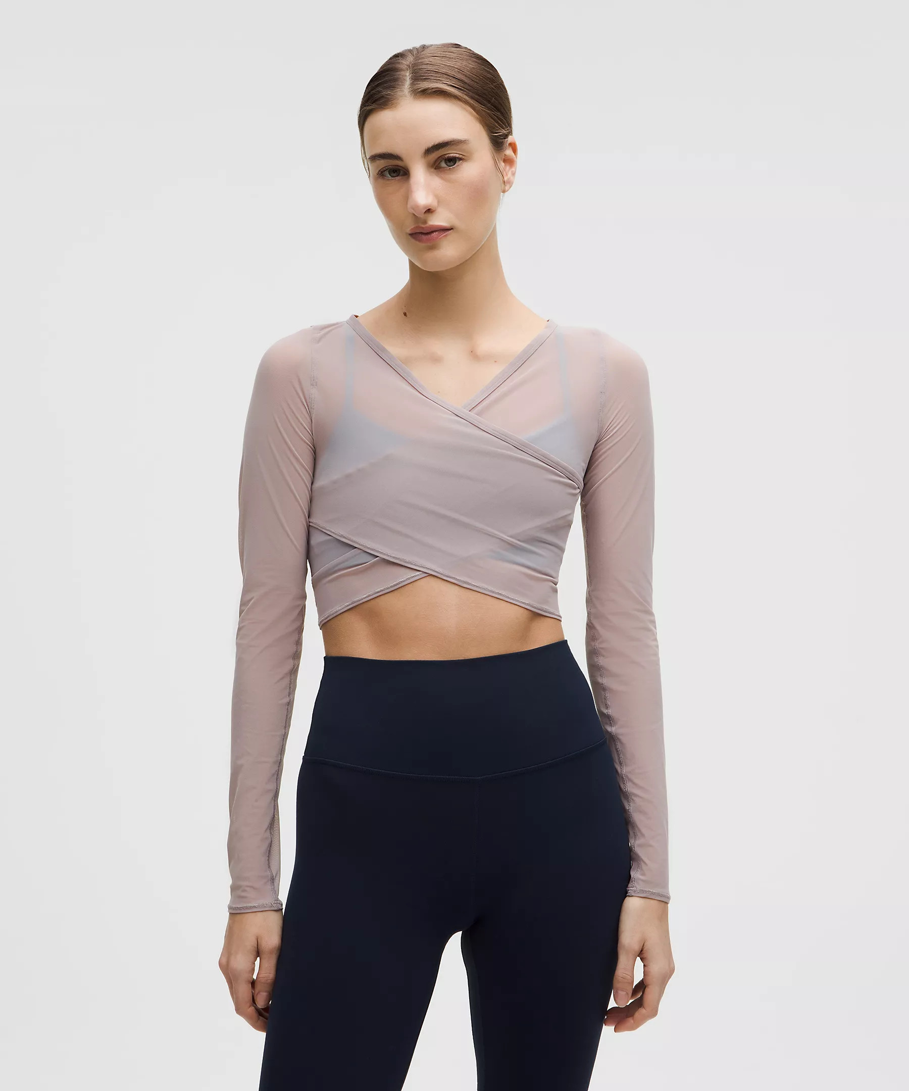 Mesh Wrap-Front Long-Sleeve Shirt | Lululemon (US)