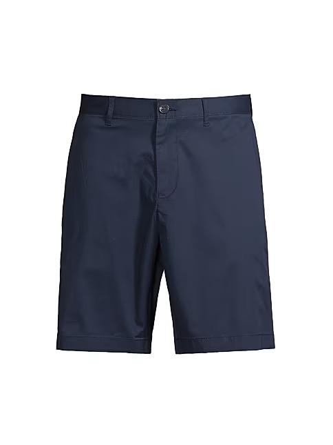 Washed Flat Front Shorts | Saks Fifth Avenue