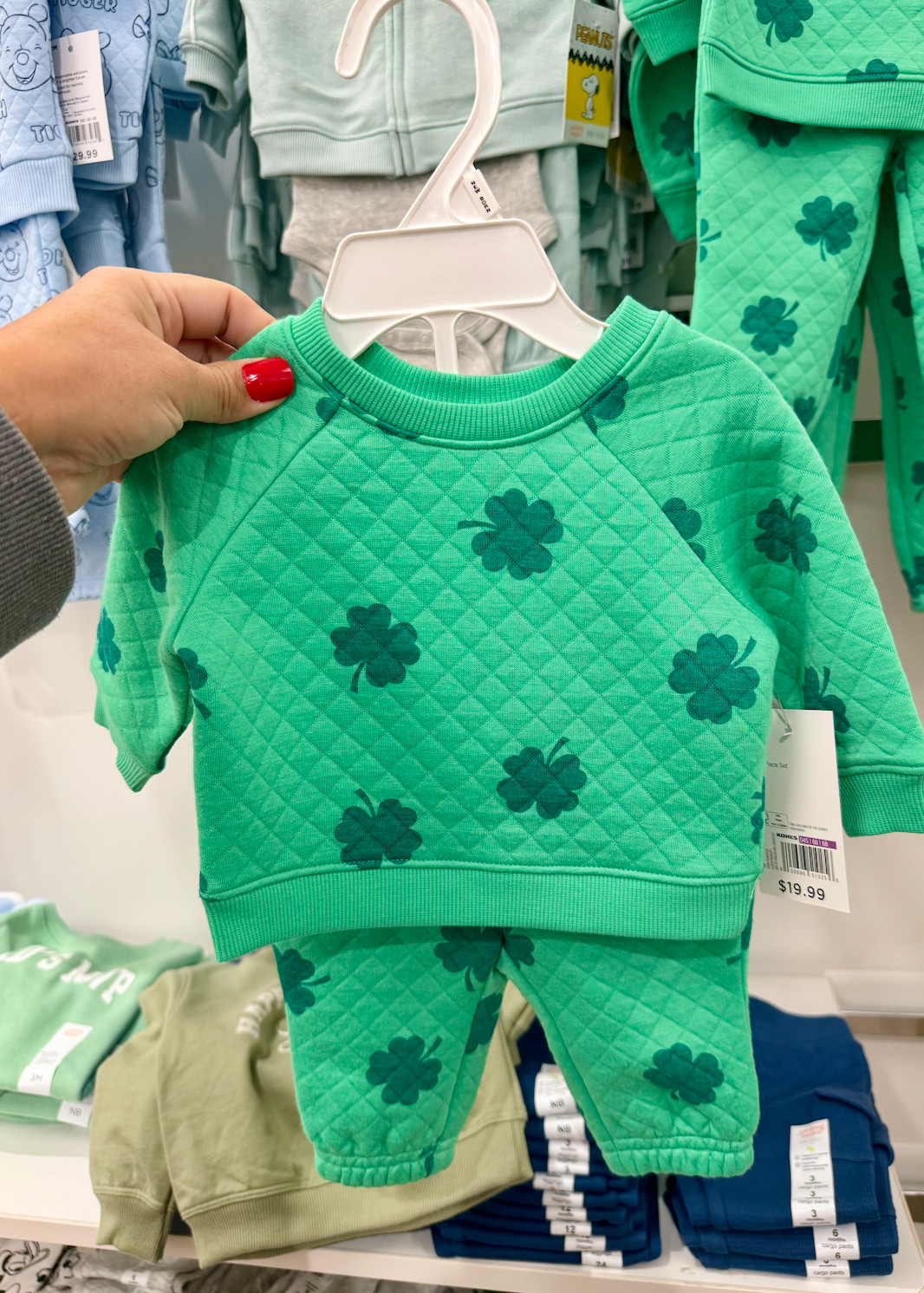 So many cute St. Patrick’s Day finds at Kohl’s right now during their Baby & Kids Sale 🍀 up to 50% off! They’ve got adorable baby and toddler sizes — and Little Co. goes up to big kid sizes if you want to match all the siblings too!

I grabbed this Jumping Beans raglan sweatshirt + jogger set for my little guy — the quilted shamrocks are even cuter in person and it’s such a great go-to set. Also loving the Carter’s “New to the Shenanigans” bib (so good for baby’s first St. Paddy’s 💚), shamrock PJs, and that goose shirt from Little Co. by Lauren Conrad.

As always — make sure you’re shopping on the Kohl’s website (not the app 👀) and double check if you have Kohl’s Cash to stack!

#kohlspartner #kohlsfinds @kohls @littleco #carters 

 #LTKSeasonal #LTKBaby #LTKKids