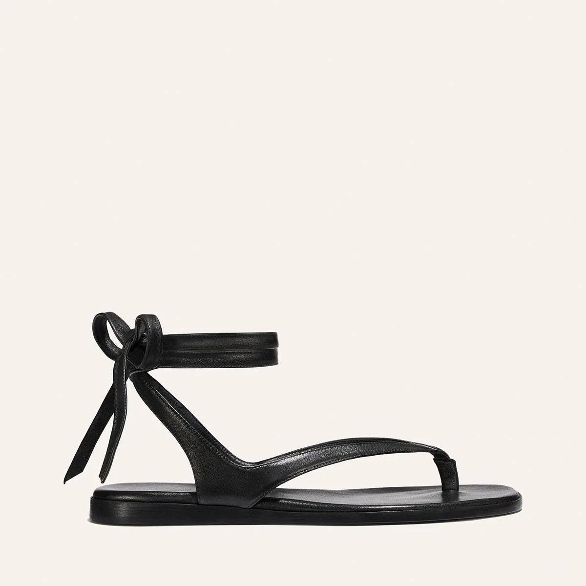 The Palermo Wrap Sandal - Black Nappa | Margaux