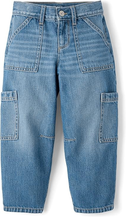 The Children's Place Girls' Barrel Leg Jeans | Amazon (US)