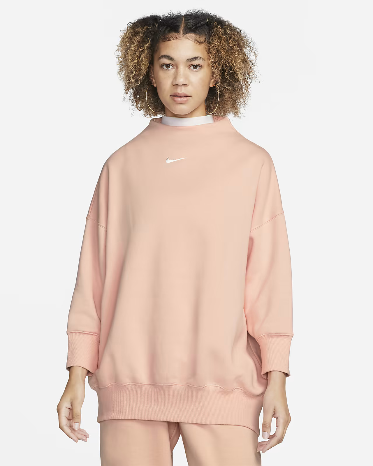 Women's Over-Oversized Mock-Neck 3/4-Sleeve Sweatshirt | Nike (US)