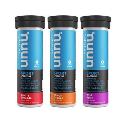 nuun Hydration Sport + Caffeine Vegan Tablets - Cherry Limeade, Wild Berry, & Mango Orange - 10ct... | Target