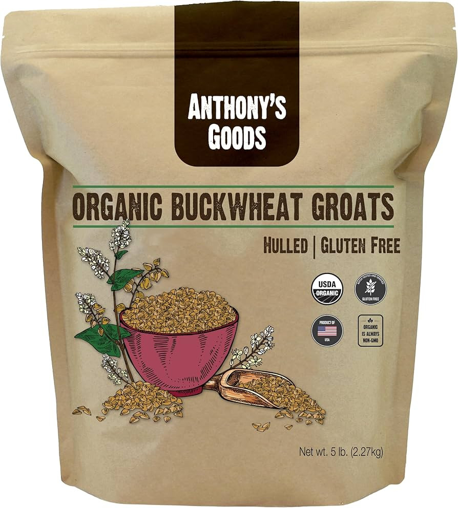 Anthony's Organic Hulled Buckwheat Groats, 5lb, Gluten Free, Non GMO | Amazon (US)