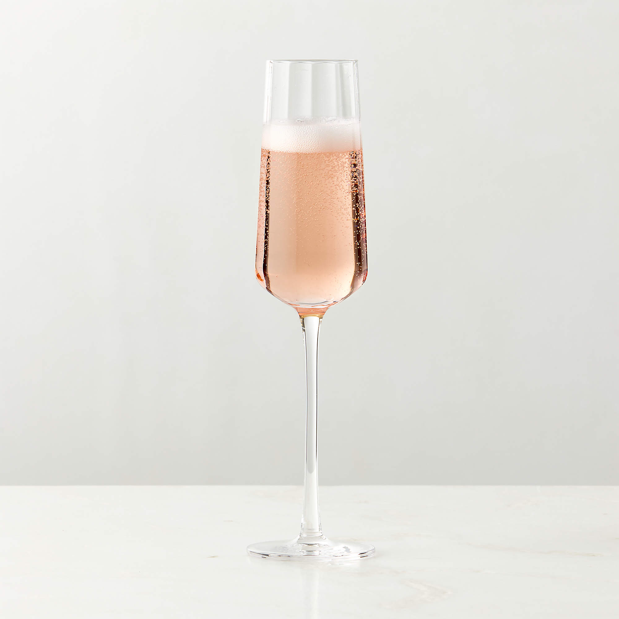 Muse Optic Fluted Champagne Flute + Reviews | CB2 | CB2