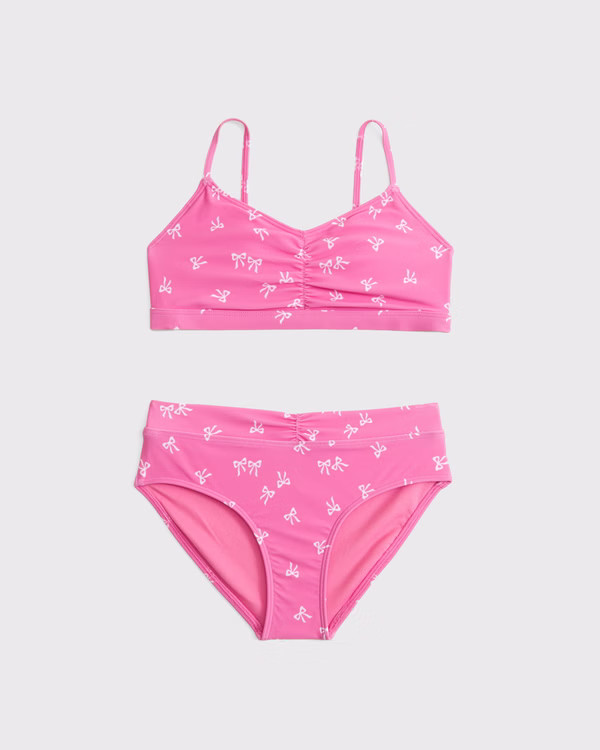 girls cinched triangle two-piece swimsuit | girls | Abercrombie.com | Abercrombie & Fitch (US)