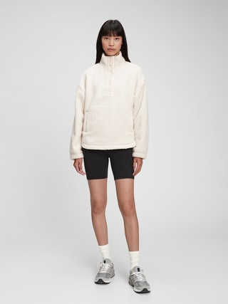 Half-Zip Recycled Sherpa Sweatshirt | Gap (CA)